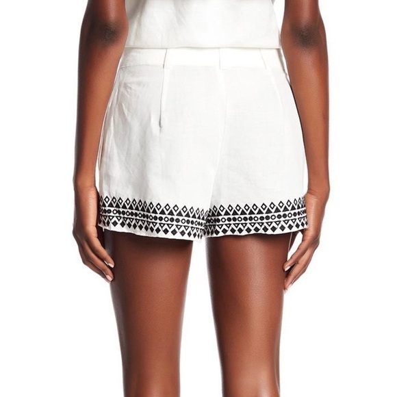 Parker Embroidered Linen Shorts - Picture 2 of 8